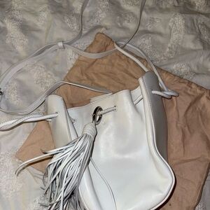 Rebecca Minkoff White Leather Bucket Bag